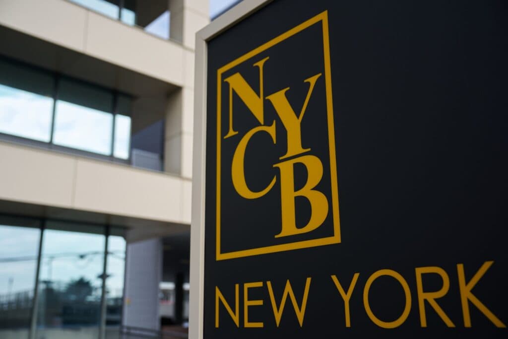 NYCB New York headquarters sign