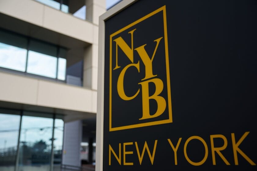 NYCB New York headquarters sign