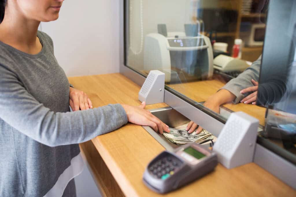 Teller at a bank