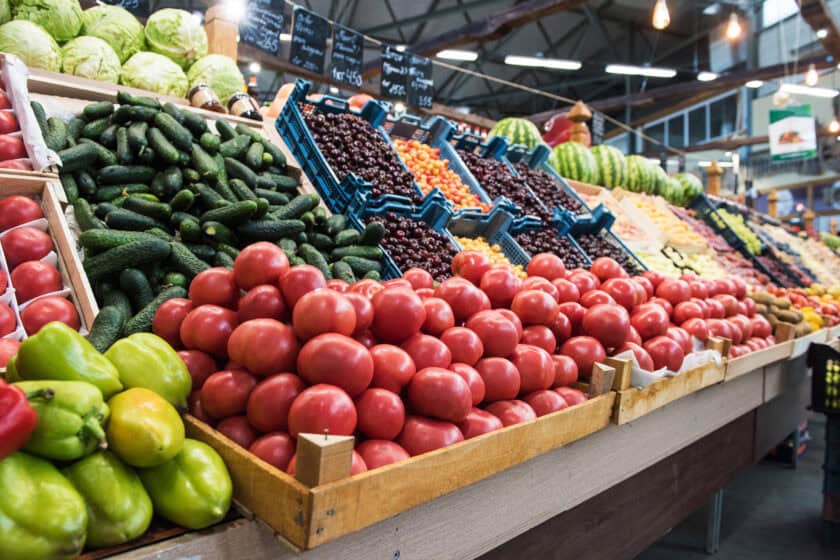 Vegetables at a Grocery Store