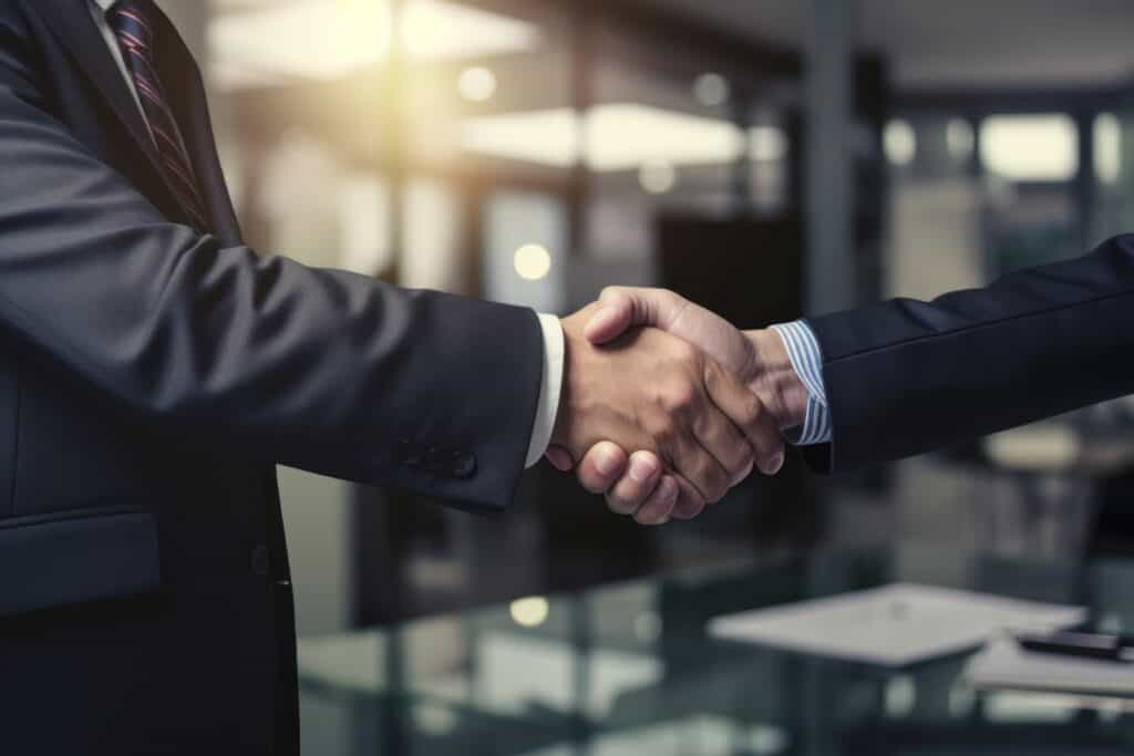 Business handshake