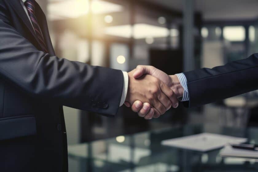 Business handshake