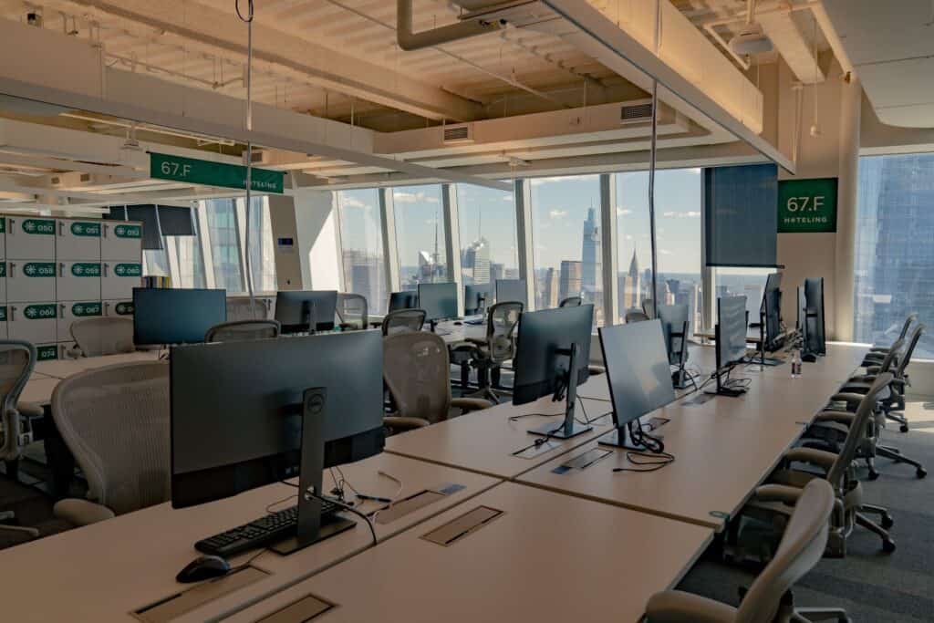 Work space in an office