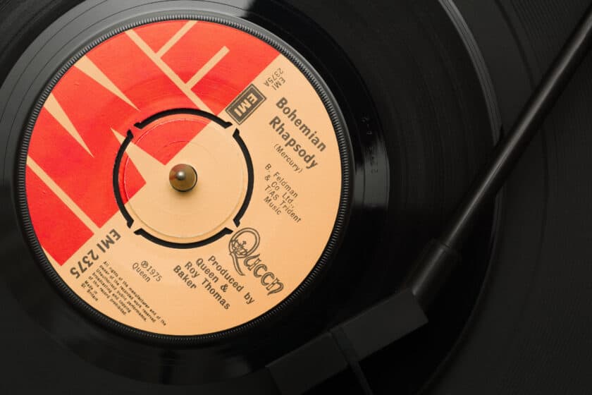 An original 1975 copy of the song Bohemian Rhapsody