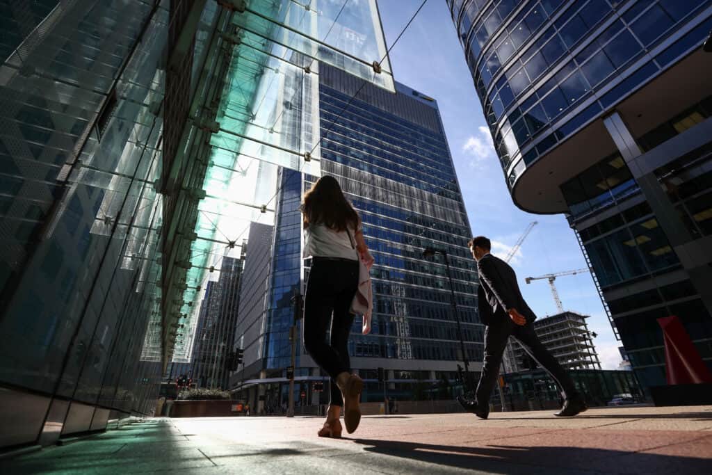 General views of the European Medicines Agency and European Banking Authority offices
