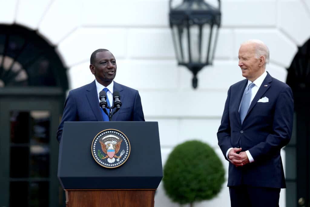 Kenyan President William Ruto and U.S. President Joe Biden