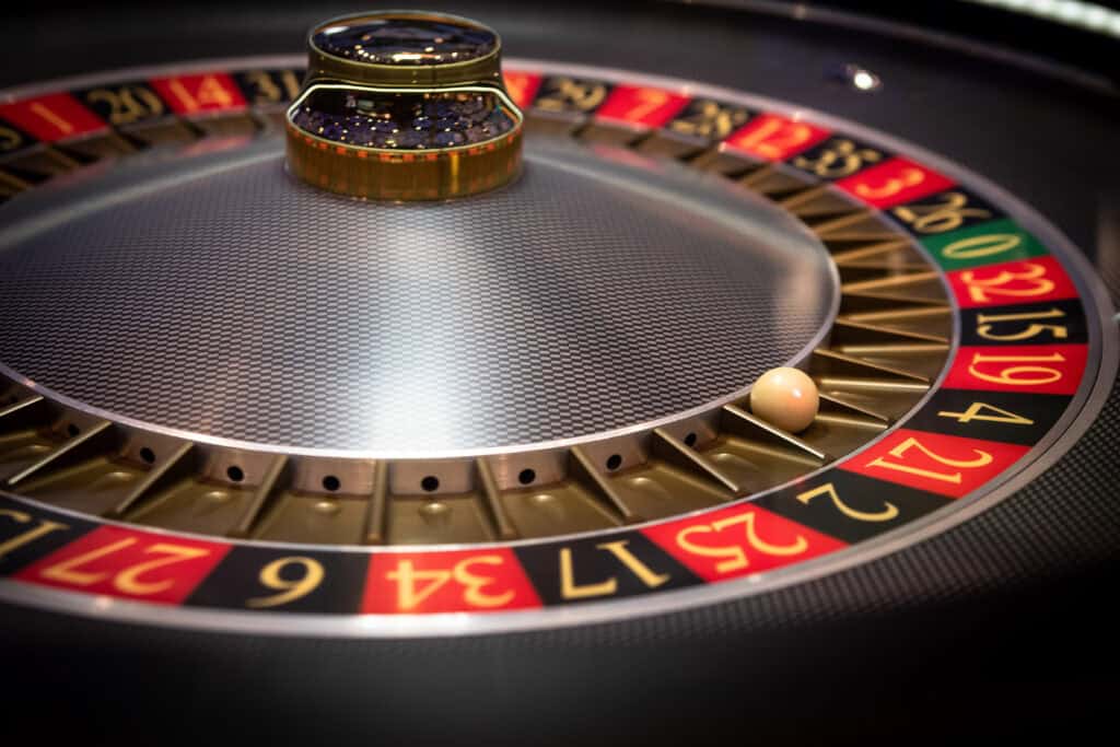 A roulette wheel