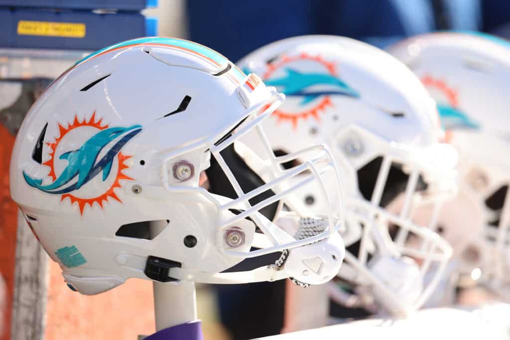 Miami Dolphins helmets