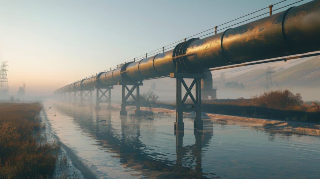 An industrial pipeline
