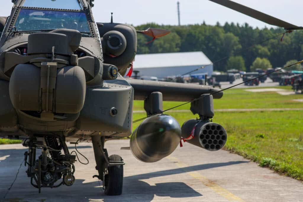 A U.S. Army combat helicopter