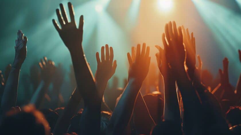 Hands raised