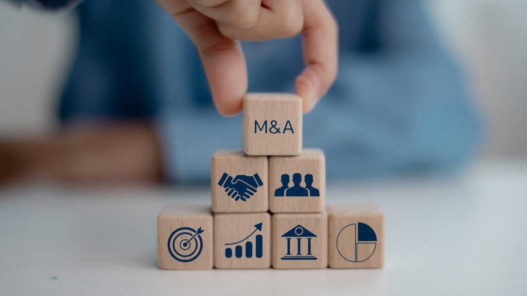 Business mergers and acquisitions concept